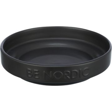 TRIXIE BE NORDIC VOERBAK KAT KERAMIEK / RUBBER ZWART 16 CM