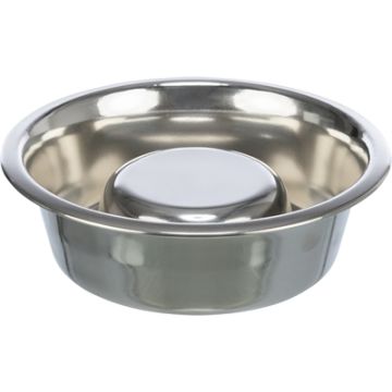 TRIXIE VOERBAK HOND SLOW FEEDING RVS 17 CM