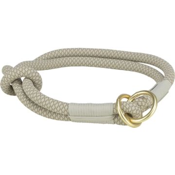 TRIXIE HALSBAND HOND SOFT HALF-SLIP GRIJS / LICHTGRIJS 55X1 CM