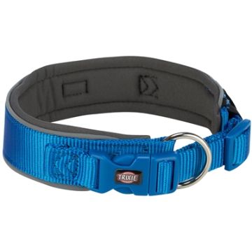 TRIXIE PREMIUM HALSBAND HOND EXTRA BREED ROYAL BLAUW / GRAFIET GRIJS 27-35X2,5 CM