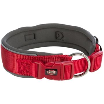 TRIXIE PREMIUM HALSBAND HOND EXTRA BREED ROOD / GRAFIET GRIJS 53-62X5 CM