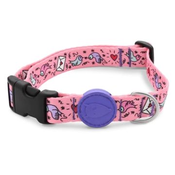 MORSO HALSBAND HOND GERECYCLED SWEET TWEET ROZE 30-42X1,5 CM