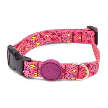 MORSO HALSBAND HOND GERECYCLED PINK THINK ROZE 30-42X1,5 CM