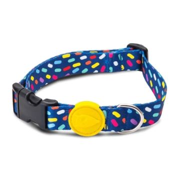 MORSO HALSBAND HOND GERECYCLED COLOR INVADERS PAARS 43-70X2,5 CM