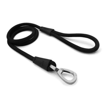 MORSO HONDENRIEM SOFT ROPE GERECYCLED BLACK ZWART 120X1 CM