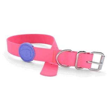 MORSO HALSBAND HOND WATERPROOF GERECYCLED PASSION PINK ROZE 33-41X1,5 CM