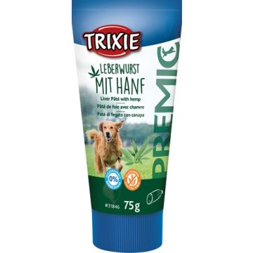 TRIXIE LEVERWORST MET HENNEP 12X75 GR