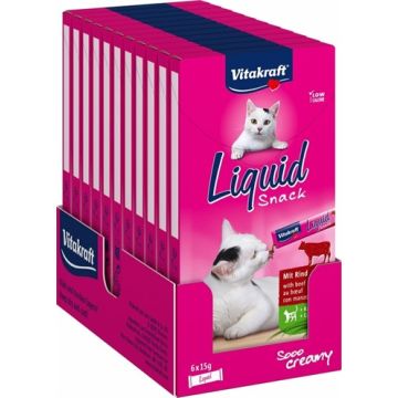 VITAKRAFT CAT LIQUID SNACK RUND & INULINE 11X3 ST