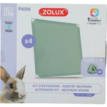 ZOLUX NEOLIFE NEOPARK KONIJN UITBEREIDINGSSET GESLOTEN PANELEN 35X35 CM 4 ST