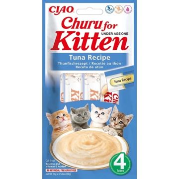 INABA CHURU KITTEN TUNA RECIPE 4X14GR