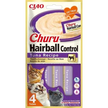 INABA CHURU HAIRBALL TUNA RECIPE 4X14GR