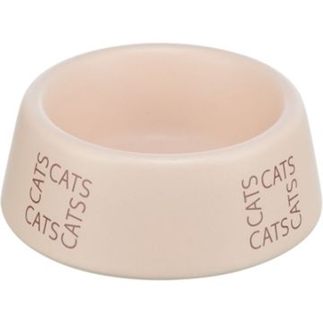 TRIXIE VOERBAK / DRINKBAK KAT CATS KERAMIEK ROZE 150 ML 12 CM