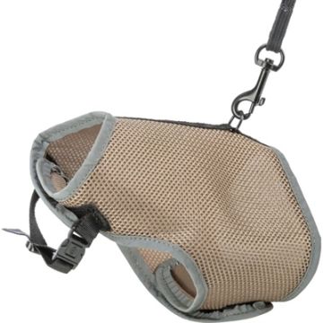 TRIXIE SOFTTUIG KAT MET RIEM TAUPE 24-42X120 CM