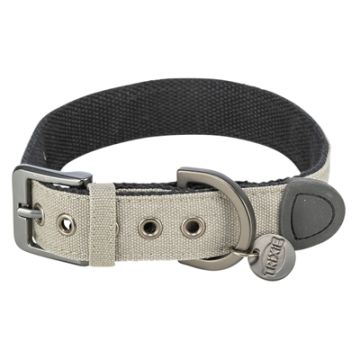 TRIXIE HALSBAND HOND CITYSTYLE EXTRA BREED KATOEN LICHTGRIJS 50-57X3,5 CM