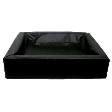 BIA BED KUNSTLEER HOES HONDENMAND ZWART BIA-80 100X80X15 CM