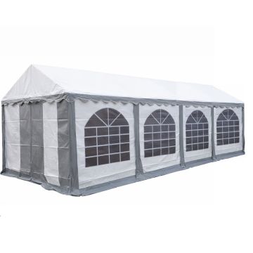Premium Partytent PVC 4x8x2 mtr in Wit-Grijs