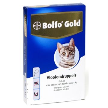 BOLFO GOLD KAT VLOOIENDRUPPELS 40 4 PIPET