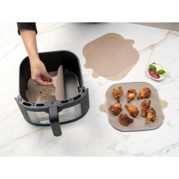Nostik Airfryer Bakvellen 2 Stuks Vierkant Pfas Vrij 24x24cm