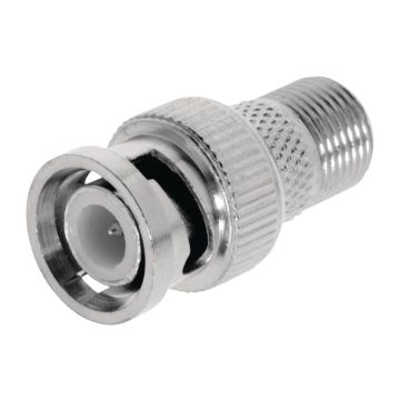Valueline VLSP41965M Antenne Adapter Bnc Male - F-connector Female Zilver