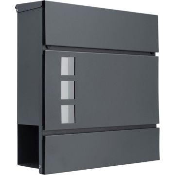 Designerbrievenbus met Inkijkraam - Antraciet