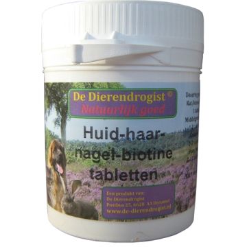 DIERENDROGIST HUID-HAAR-NAGEL-BIOTINE TABLETTEN 100 STUKS