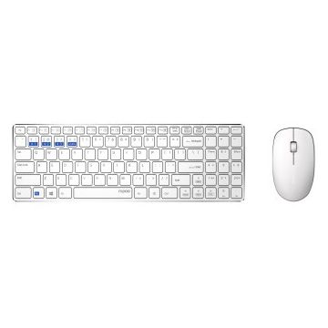 Rapoo 9300M Multimodus Draadloze Ultraslanke Desktop Combo Set QWERTY Wit