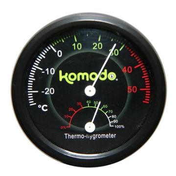 KOMODO THERMOMETER/HYGROMETER ANALOOG 8 CM