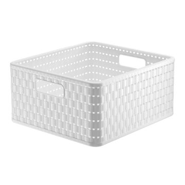 Rotho Country Mand Vierkant 30x30x16 cm 14L Wit