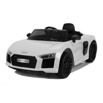 AUDI R8, kinder accu auto, rubberen banden, leder zitje en meer.