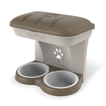 Bama Pet Hondenvoederbak 48x27x42 cm Taupe