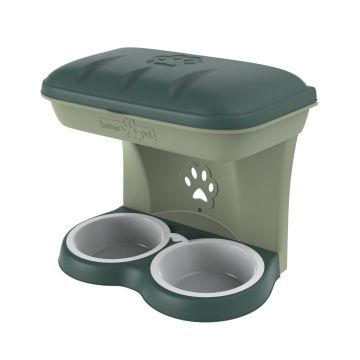 Bama Pet Hondenvoederbak 48x27x42 cm Groen