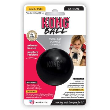 KONG EXTREME RUBBER BAL ZWART SMALL 6,5X6,5X6,5 CM