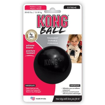 KONG EXTREME RUBBER BAL ZWART MEDIUM 7,5X7,5X7,5 CM