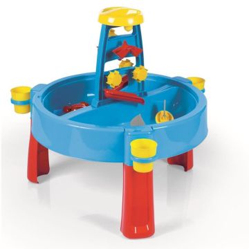 Dolu 2-in-1 Watertafel &amp; Zandtafel met Accessoires Blauw/Rood/Geel 98x98x77cm