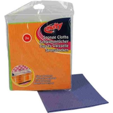 Multy sponsdoekjes - 3 stuks