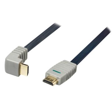 Bandridge BVL1372 High Speed HDMI 270 Graden Platte Kabel Verguld 2 m