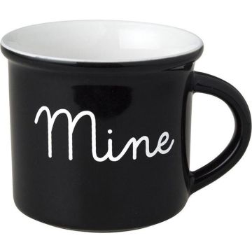 Dutch Rose Zwart/Wit Beker Mine Zwart