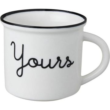 Dutch Rose Zwart/Wit Beker Yours Wit