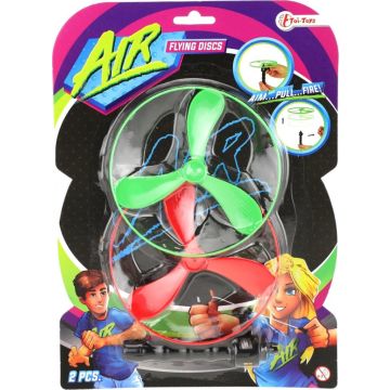 Toi-toys Flying Discs Air 12 Cm Groen/rood 3-delig