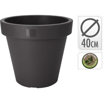 Ecken &amp; Kanten Bloempot Rond 40 cm Zwart