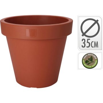 Ecken &amp; Kanten Bloempot 35 cm Plastic/Terracotta