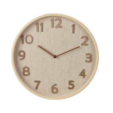 Wandklok Houtlook 38x5 cm Grijs