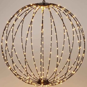 Decoratie LED Bal 60 cm 400 LED&#039;s Warm Wit Zwart