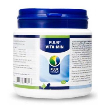 PUUR NATUUR VITA-MIN (VITAMINEN EN MINERALEN) HOND EN KAT 75 GR