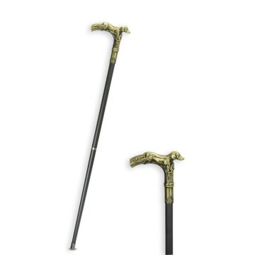 AN ALUMINIUM WALKING STICK