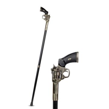 AN ALUMINIUM WALKING STICK