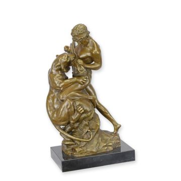 A BRONZE SCULPTURE CALLED "THE STRUGGLE FOR LIFE"