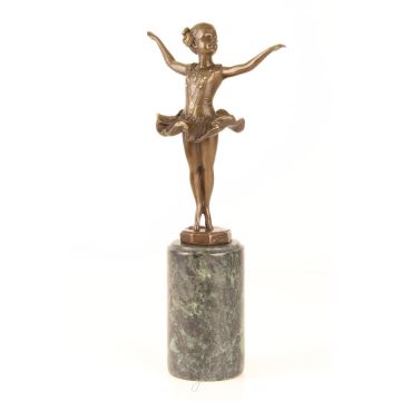 EEN BRONZEN BEELD VAN EEN BALLERINA