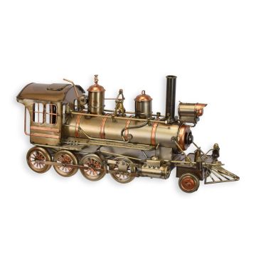A TIN MODEL OF A LOCOMOTIVE