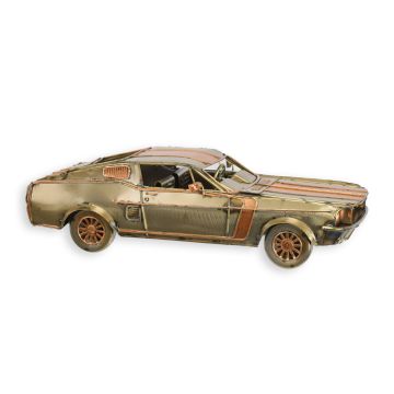 A TIN MODEL OF A MUSCLE CAR